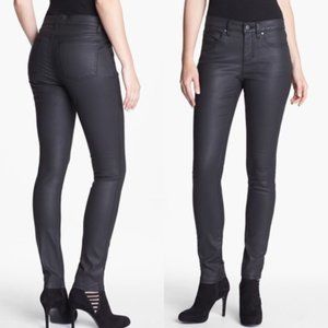 EILEEN FISHER - Organic Cotton Blend Waxed Skinny High Rise Jeans - Size 12P